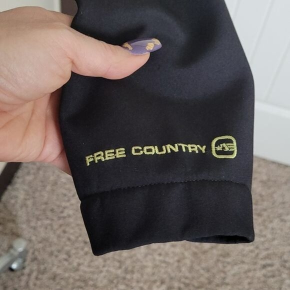 Free Country M Black & Lime Green Full-Zip Jacket - Picture 2 of 7